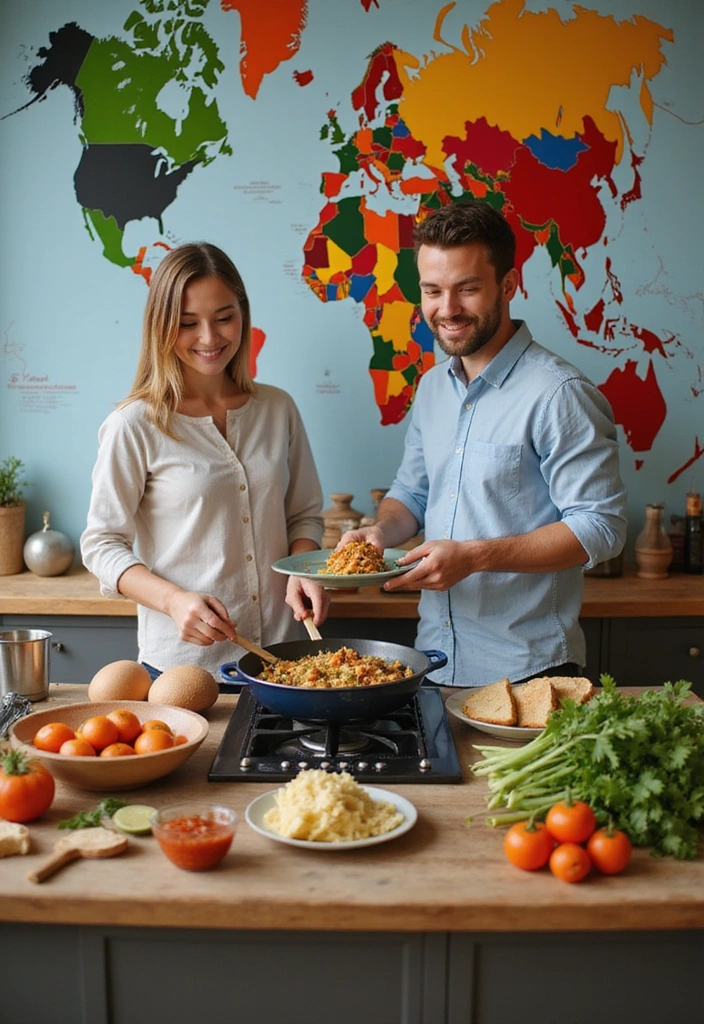 10 Delicious Cooking Date Ideas That Will Spice Up Your Relationship (#3 Will Make You Hungry!) - 7. Global Cooking Adventure