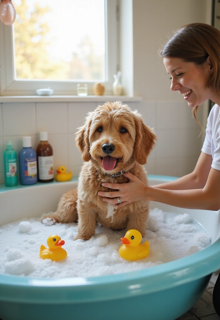 10 Essential Grooming Tips for Your Golden Doodle That Will Keep Them Looking Fabulous! - 2. Bathing: Keep Their Coat Clean and Fresh