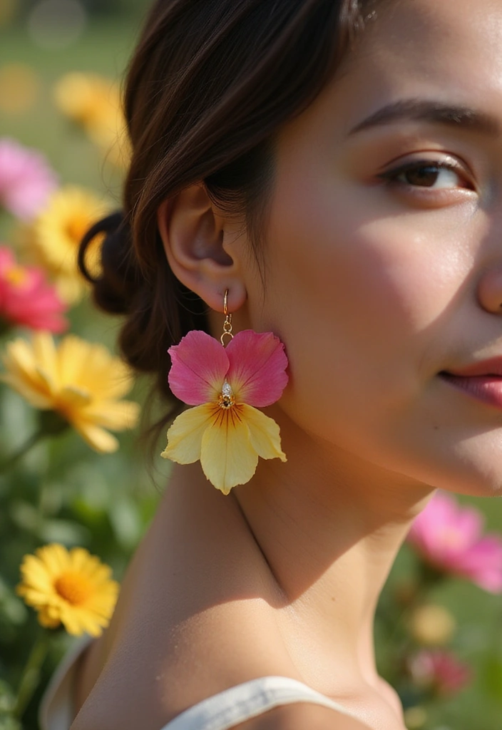 10 Stunning Spring Earrings That'll Make You Look Fresh and Fabulous! - 1. Floral Fantasy: Petal-Inspired Drop Earrings