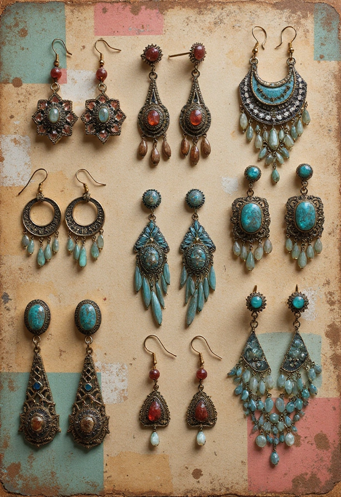 10 Stunning Spring Earrings That'll Make You Look Fresh and Fabulous! - 10. Vintage Vibes: Retro-Inspired Styles