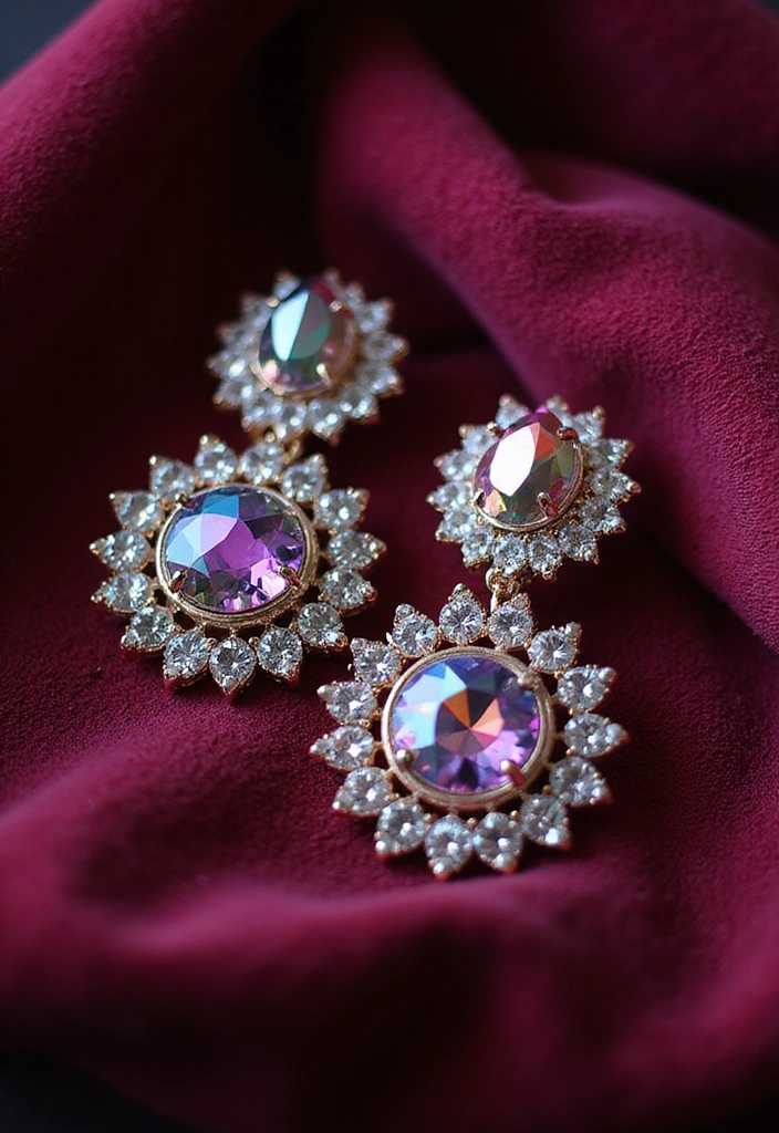 10 Stunning Spring Earrings That'll Make You Look Fresh and Fabulous! - 5. Sparkle and Shine: Statement Crystals