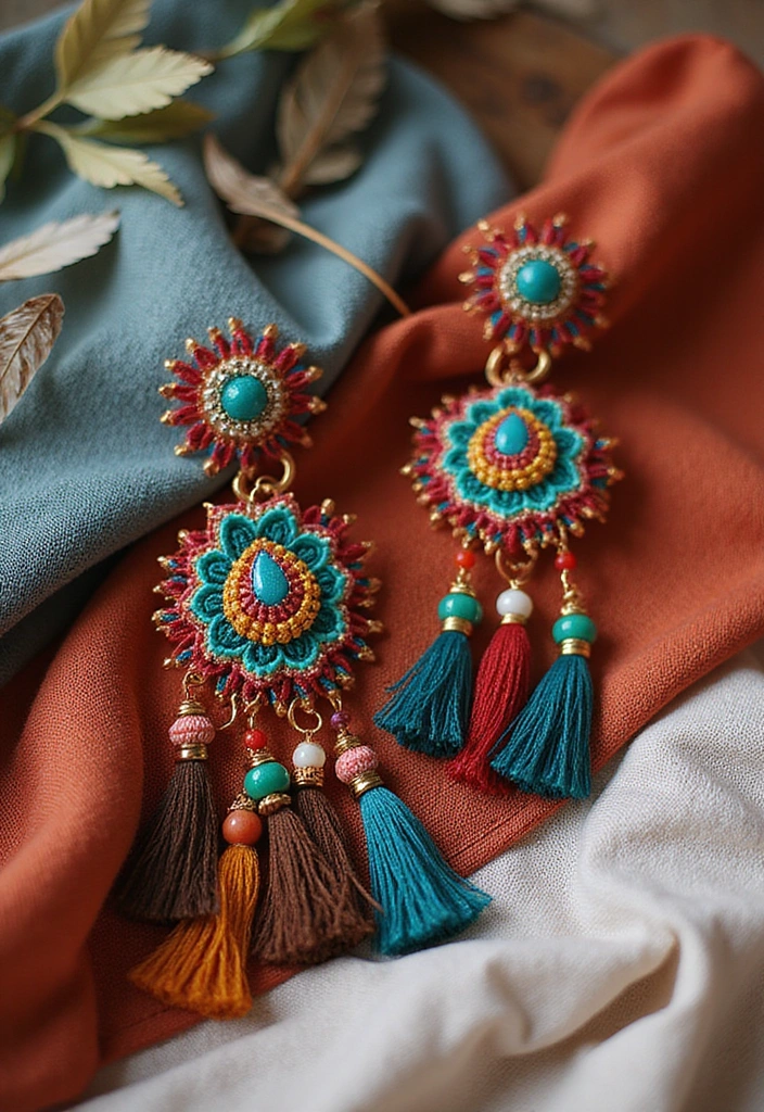 10 Stunning Spring Earrings That'll Make You Look Fresh and Fabulous! - 6. Bohemian Bliss: Ethnic and Tribal Inspirations