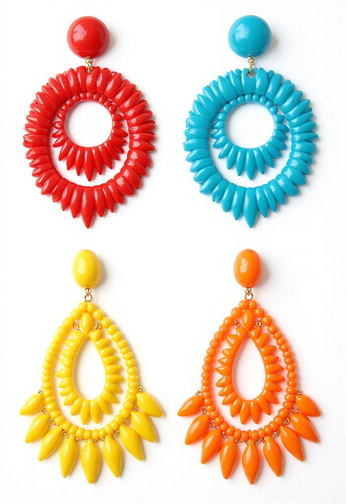 10 Stunning Spring Earrings That'll Make You Look Fresh and Fabulous! - 8. Color Pop: Bright and Bold Hues