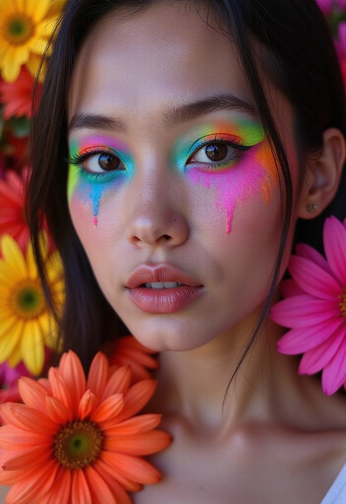12 Dewy Eye Shadow Techniques for a Fresh Spring Glow (You’ll Want to Try #6!) - 11. Bright Neon Accents