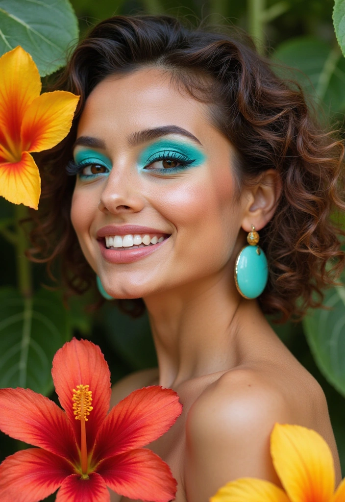 12 Dewy Eye Shadow Techniques for a Fresh Spring Glow (You’ll Want to Try #6!) - 3. Bold Turquoise