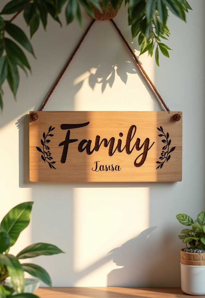 12 Unique Personalized Home Decor Gifts for Mother's Day That'll Melt Her Heart! - 2. Engraved Wooden Sign