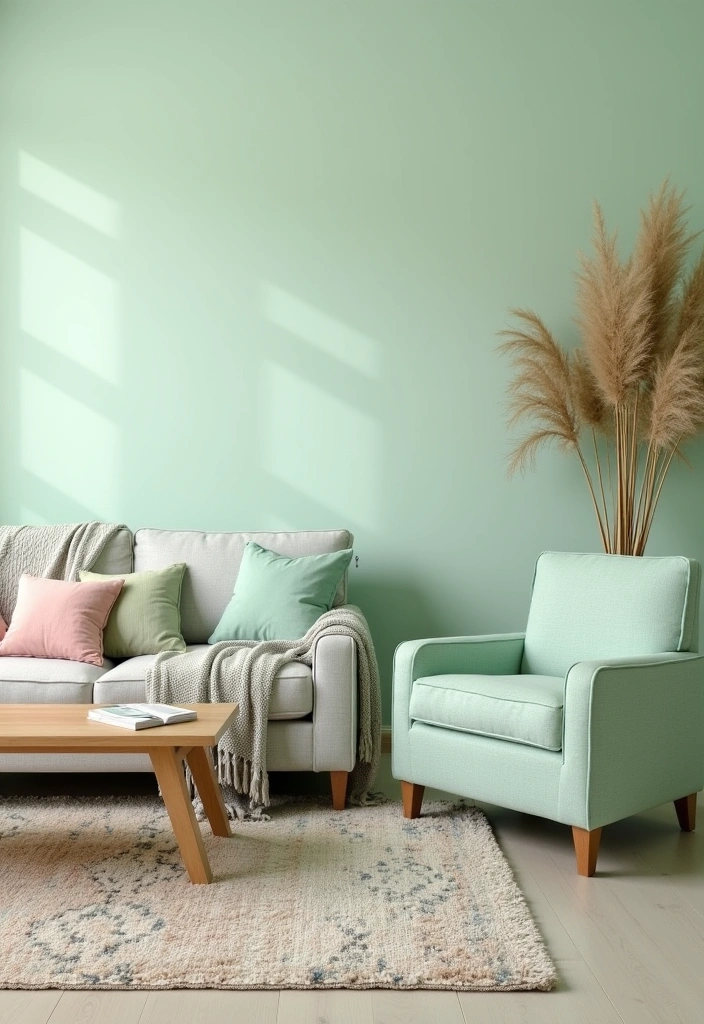 12 Vibrant Spring Color Ideas for Your Living Room That Will Brighten Your Day! - 2. Refreshing Mint Green