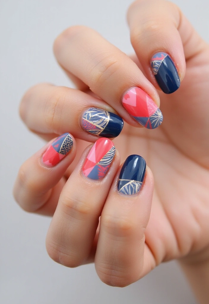 13 Easy DIY Spring Nail Art Ideas You Can Do at Home (Prepare to Wow with #10!) - 12. Geometric Patterns