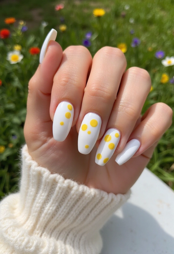 13 Easy DIY Spring Nail Art Ideas You Can Do at Home (Prepare to Wow with #10!) - 2. Sunshine Dots