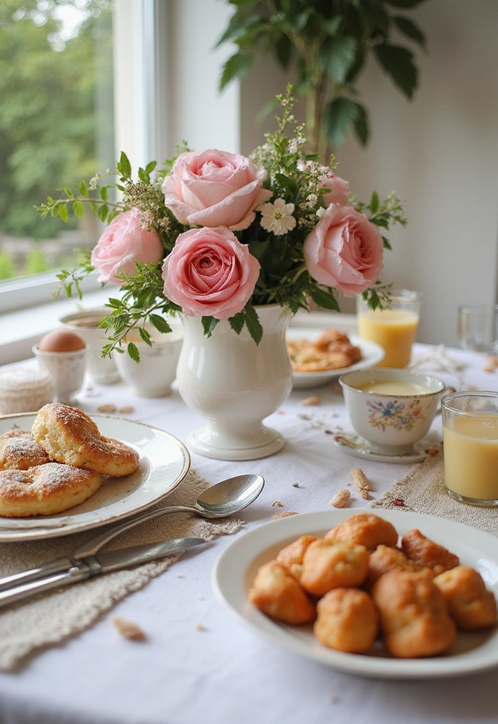 15 Cozy Home Decor Ideas That Will Make Mom Feel Extra Special This Mother's Day! - 15. Celebrate with A Cozy Mother’s Day Brunch Setup
