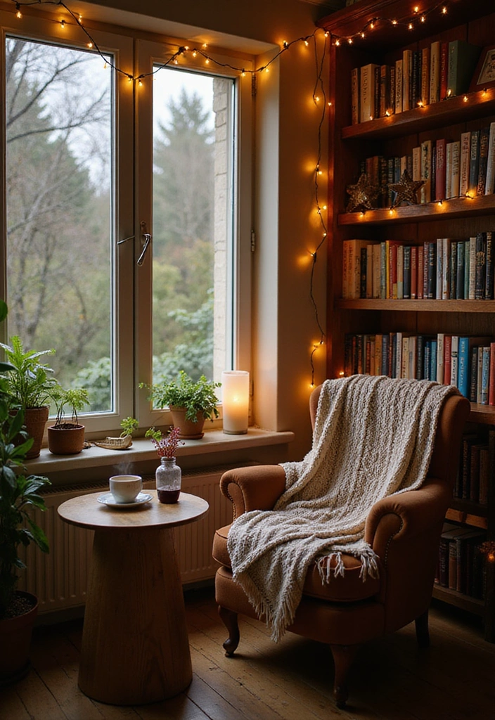 15 Cozy Home Decor Ideas That Will Make Mom Feel Extra Special This Mother's Day! - 2. Warm Lighting with Fairy Lights