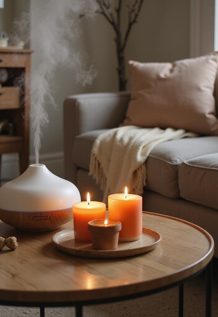 15 Cozy Living Room Ideas That'll Make You Want to Snuggle Up! - 12. Warm and Inviting Scents