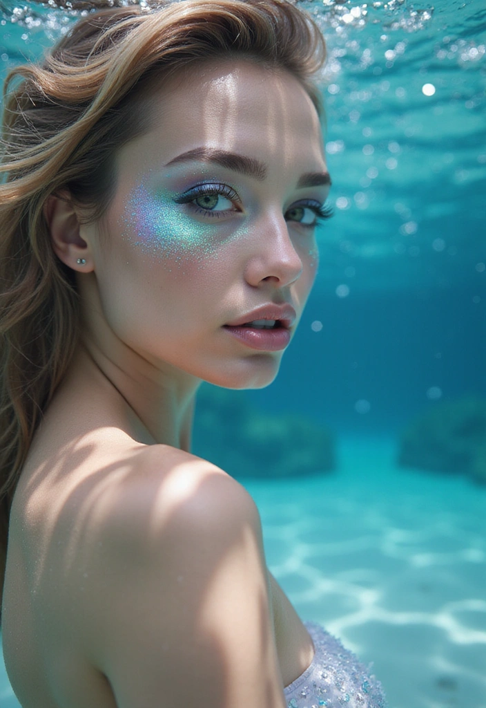 15 Enchanting Sea Witch Makeup Ideas That Will Make You Feel Like a Mythical Creature! - 1. Mystical Mermaid Glow