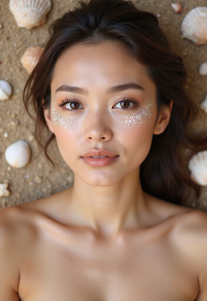 15 Enchanting Sea Witch Makeup Ideas That Will Make You Feel Like a Mythical Creature! - 7. Enchanted Seashell Accents