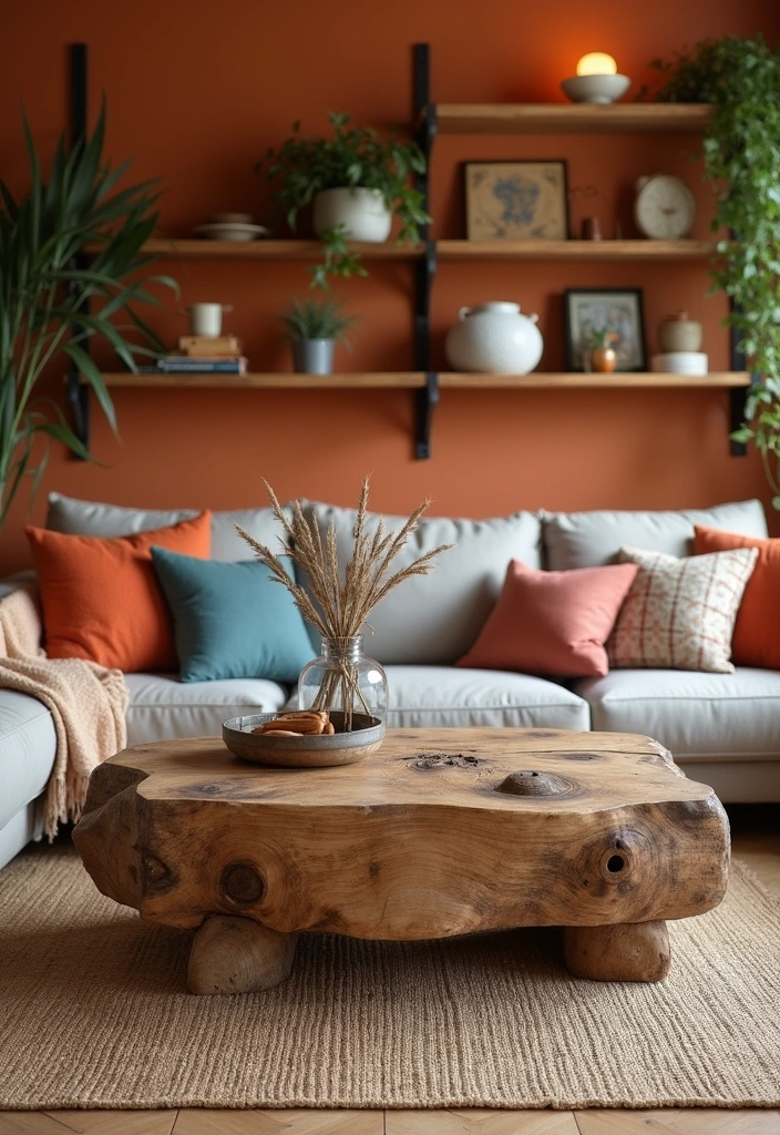 15 Spring Boho Home Decor Ideas That'll Transform Your Living Room into a Cozy Oasis! - 5. Natural Wood Elements