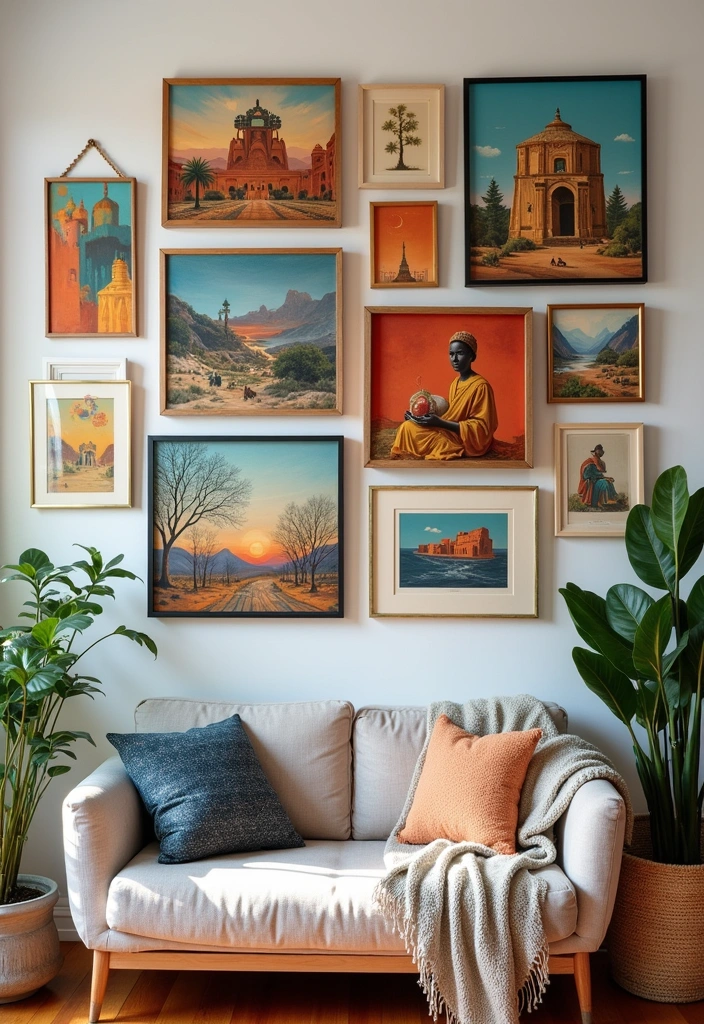 15 Spring Boho Home Decor Ideas That'll Transform Your Living Room into a Cozy Oasis! - 7. Bohemian Artwork