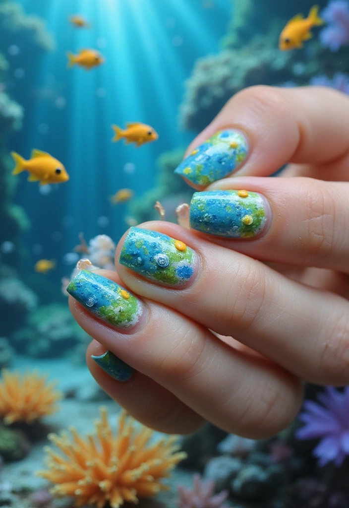 15 Stunning Beach Nail Art Designs You Need to Try This Summer (You Won't Believe #10!) - 15. Underwater Fantasy