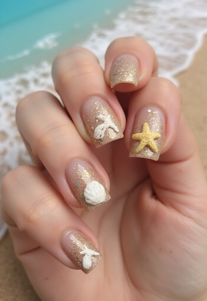 15 Stunning Beach Nail Art Designs You Need to Try This Summer (You Won't Believe #10!) - 2. Sandy Shores