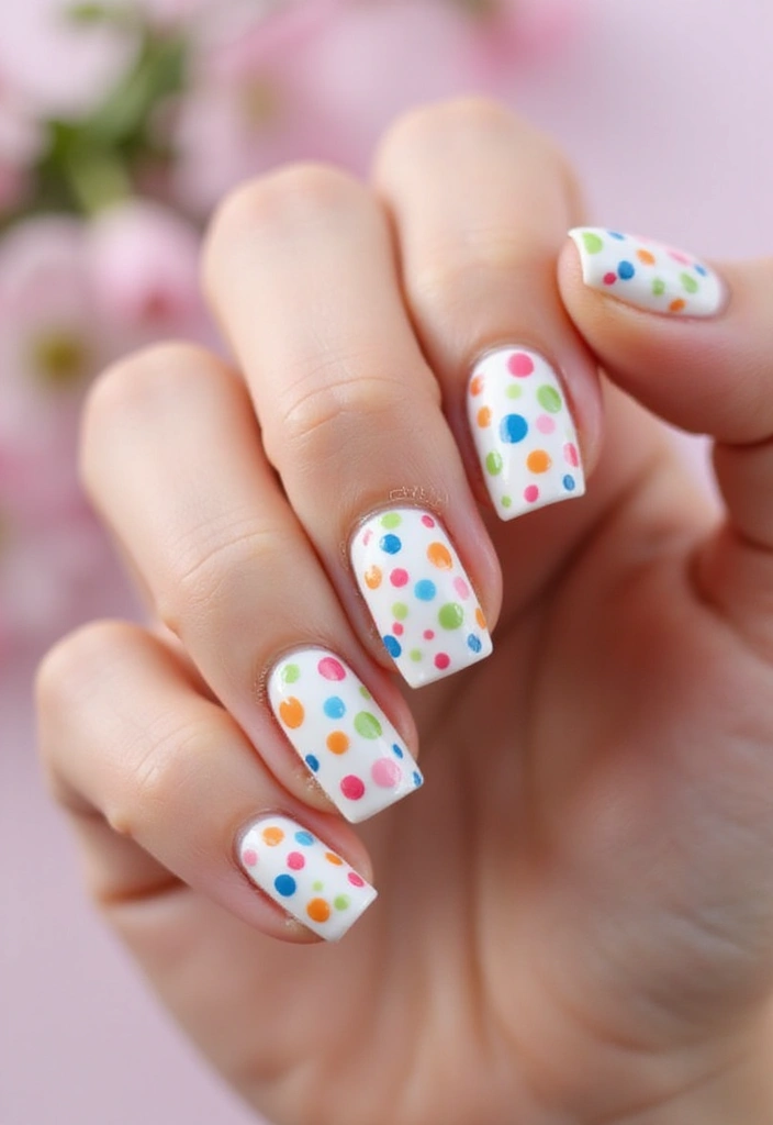 15 Stunning Easter Nail Designs That Will Make You the Star of the Celebration! - 12. Whimsical Polka Dots