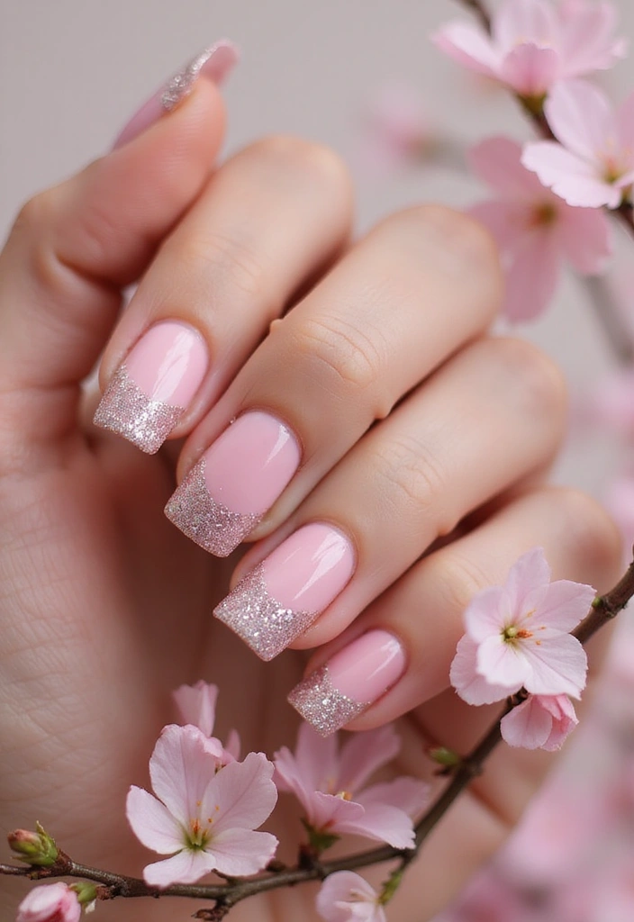 15 Stunning Easter Nail Designs That Will Make You the Star of the Celebration! - 5. Glittering Spring Sparkle