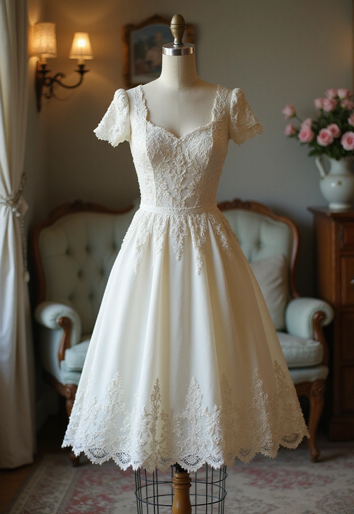 15 Stunning Summer Dresses to Impress Everyone at Your Next Event! - 12. Elegant Tea-Length Dress