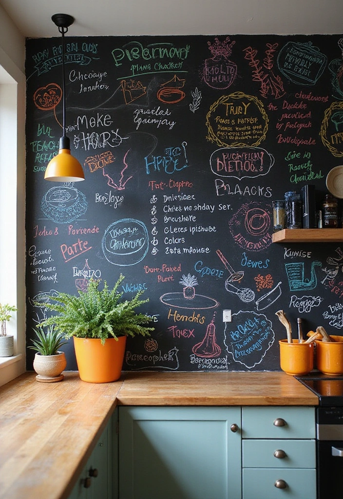 15 Stunning Wall Decor Ideas That'll Transform Your Space Instantly! - 10. Chalkboard Walls for Creativity