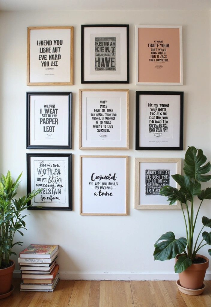 15 Stunning Wall Decor Ideas That'll Transform Your Space Instantly! - 15. Inspirational Quote Wall
