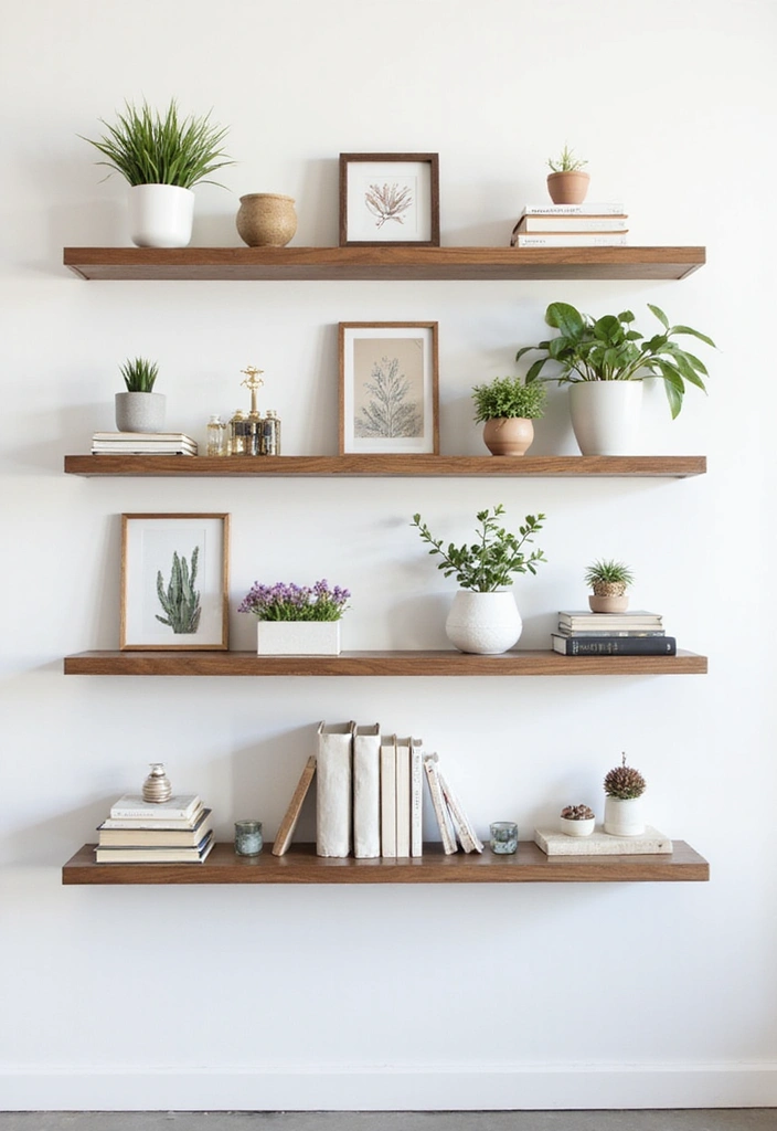 15 Stunning Wall Decor Ideas That'll Transform Your Space Instantly! - 3. Floating Shelves for Style and Function