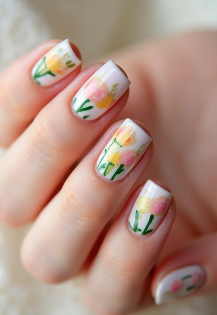 18 Stunning Spring Nail Art Ideas to Refresh Your Look! - 1. Floral Frenzy