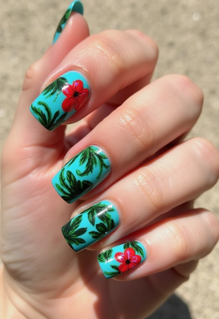 18 Stunning Spring Nail Art Ideas to Refresh Your Look! - 6. Tropical Vibes