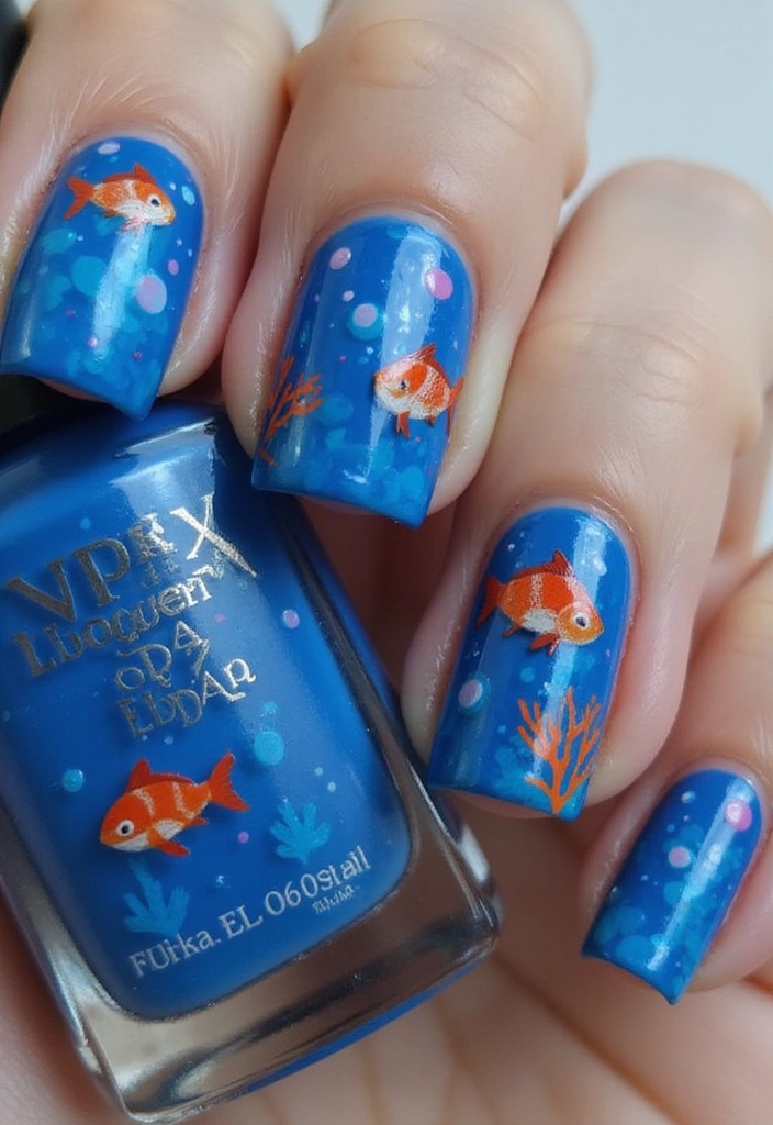20 Beach-Inspired Nails Ideas That'll Make You Feel Like You're on Vacation! - 4. Under the Sea