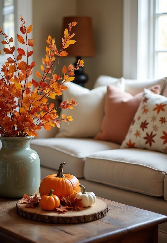 20 Cozy Living Room Ideas That'll Make You Never Want to Leave Your Couch! - 14. Seasonal Decor