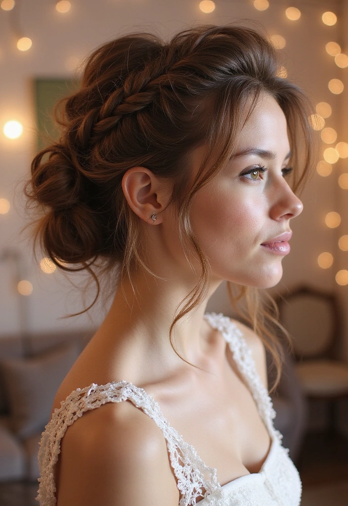 20 Effortlessly Beautiful Braided Prom Hairstyles You Can Do Yourself! - 7. Messy Braided Bun