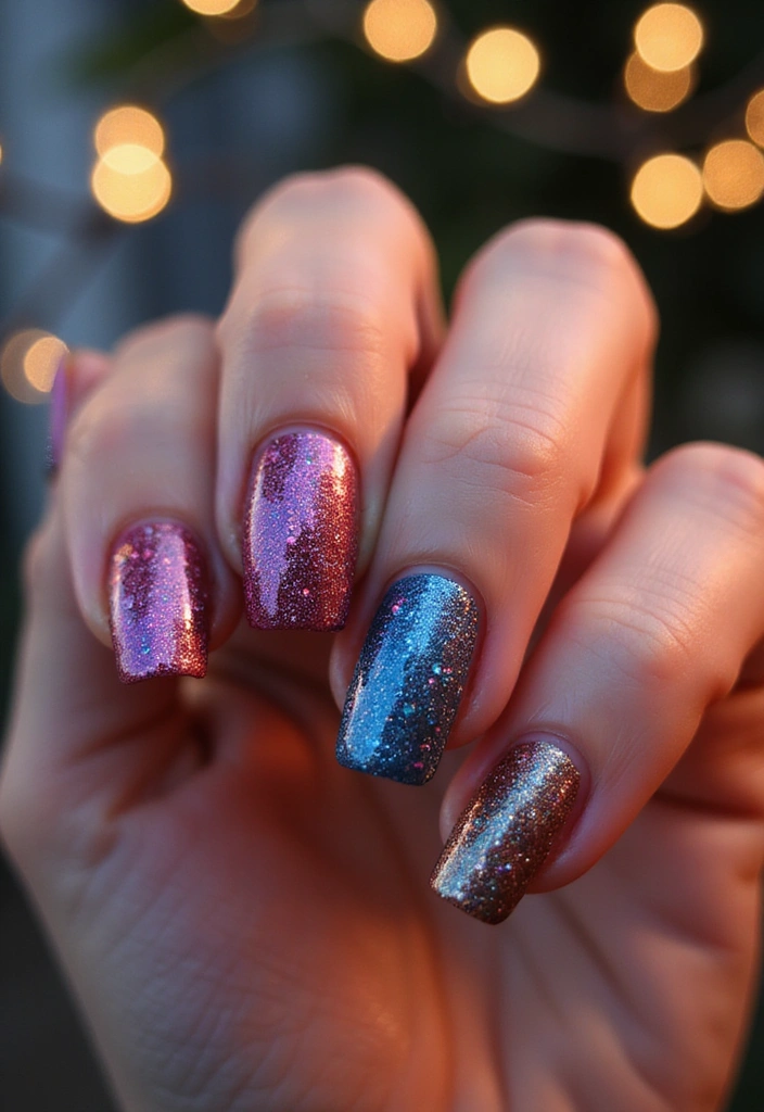 20 Vibrant Summer Nail Ideas That Will Brighten Up Your Days (You Won't Believe #5!) - 9. Glitter Bomb