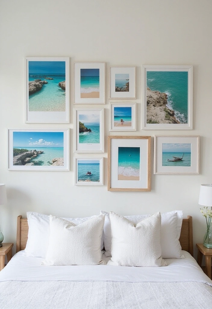 21 Beach-Inspired Bedroom Decor Ideas That'll Make You Feel Like You're on Vacation Every Day! - 5. Ocean-Inspired Wall Art