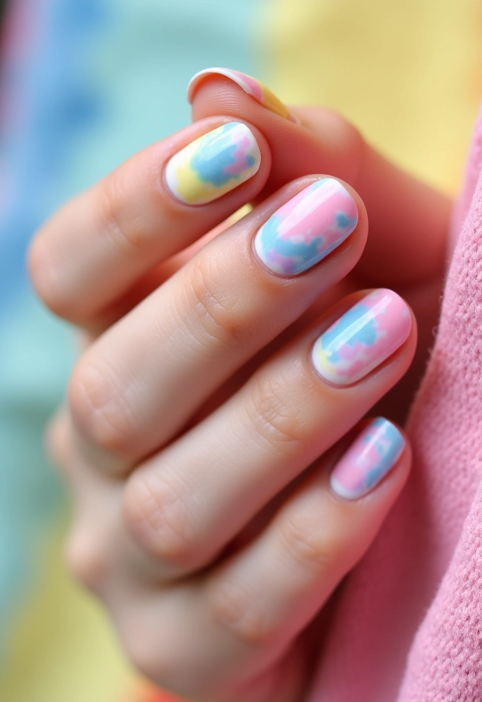 21 Trendy Pastel Nail Ideas That Will Make Your Spring Shine (You Won't Believe #7!) - 10. Pastel Tie-Dye