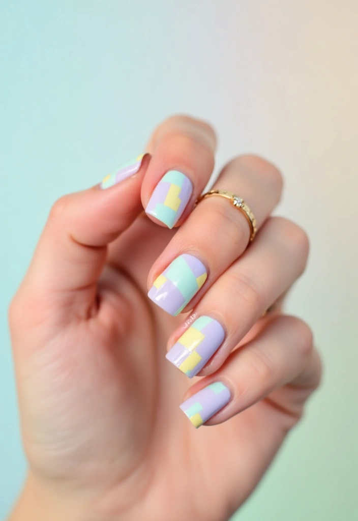 21 Trendy Pastel Nail Ideas That Will Make Your Spring Shine (You Won't Believe #7!) - 19. Pastel Patchwork