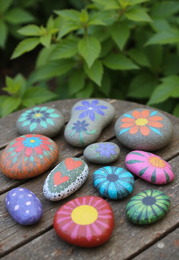 22 Step-by-Step DIY Wall Art Tutorials That Anyone Can Follow (Even Beginners!) - 12. Painted Rock Art