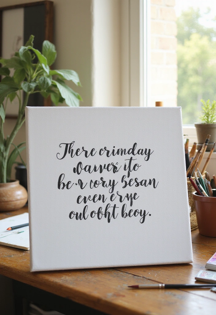 22 Step-by-Step DIY Wall Art Tutorials That Anyone Can Follow (Even Beginners!) - 9. Canvas Quote Art