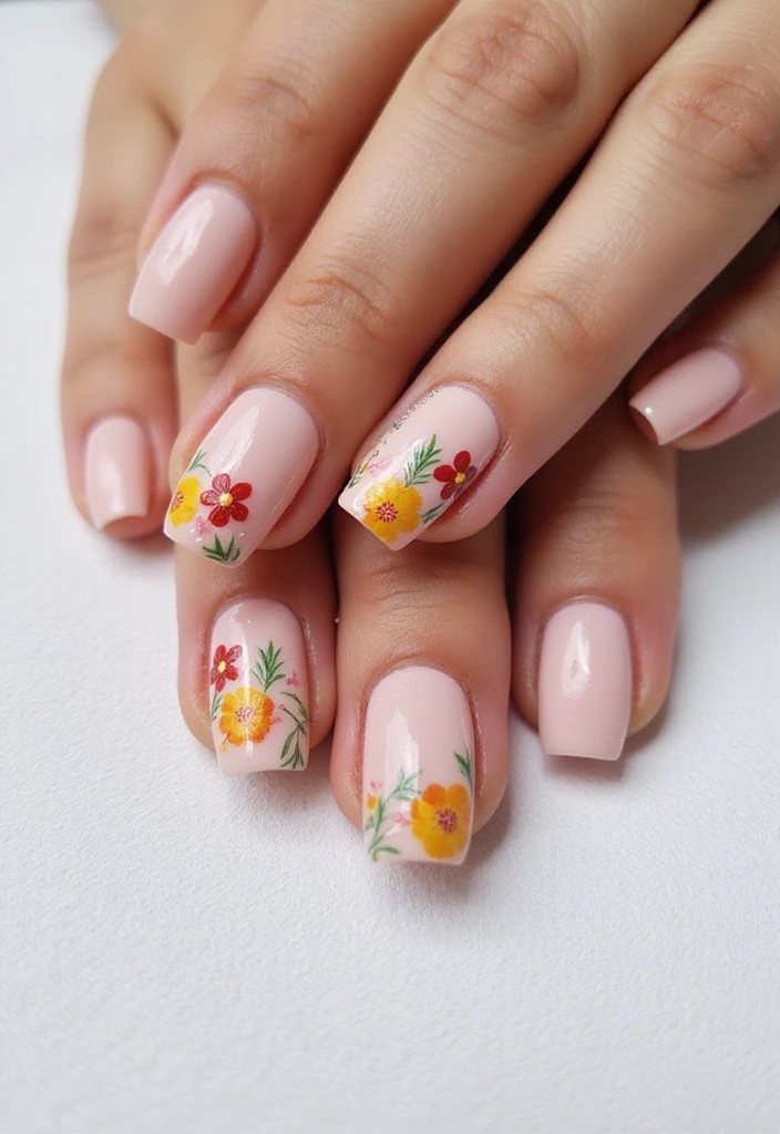 10 Amazing Short Spring Nails That Will Brighten Your Day (You Won't Believe #7!) - 2. Floral Frenzy