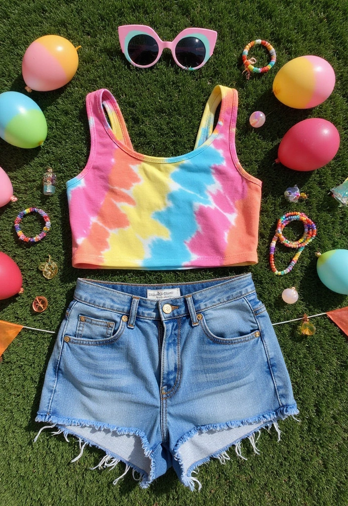 13 Jaw-Dropping Festival Outfits That'll Make You the Star of the Show! - 2. Bright and Bold Tie-Dye