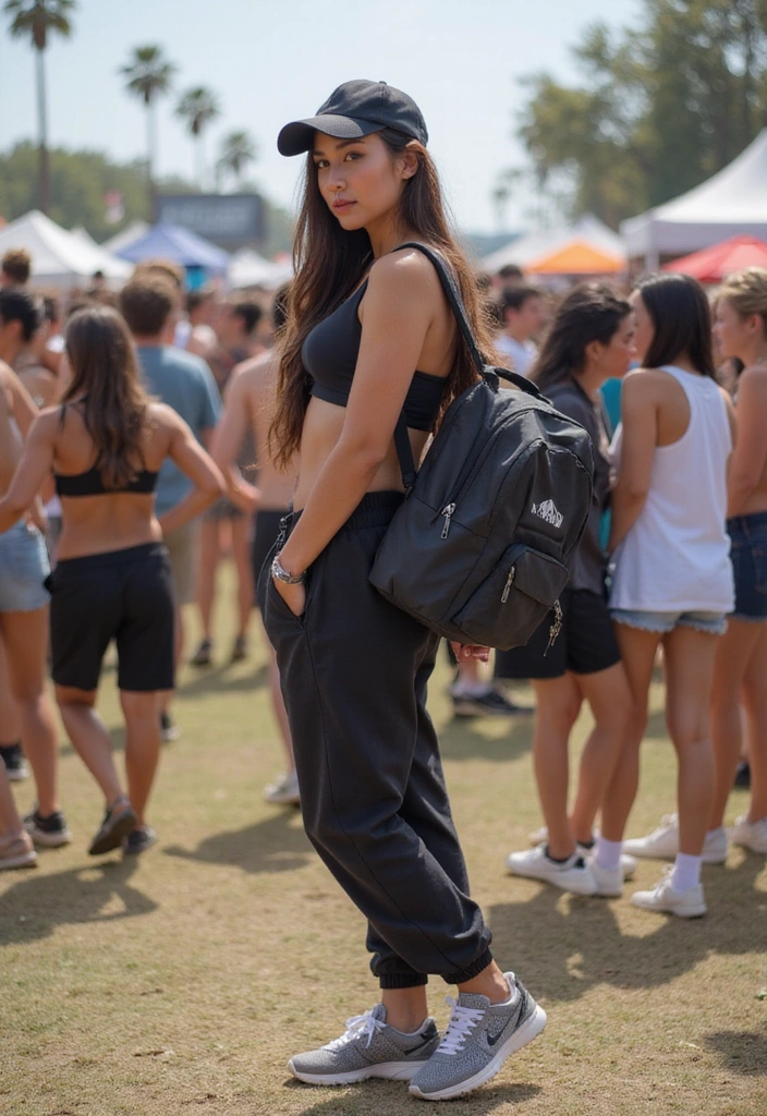 13 Jaw-Dropping Festival Outfits That'll Make You the Star of the Show! - 8. Sporty Chic for Comfort