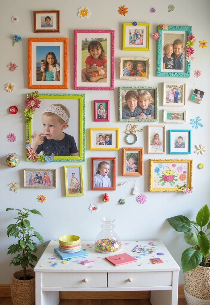 13 Seasonal Photo Wall Ideas That Will Keep Your Home Fresh Year-Round (Don’t Miss #4!) - 12. Kids' Art Gallery: Celebrating Creativity