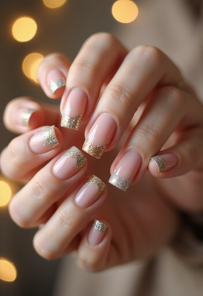 13 Unique French Tip Nails Designs You Didn’t Know Existed (Prepare to Be Inspired!) - 2. Glittered French Tips