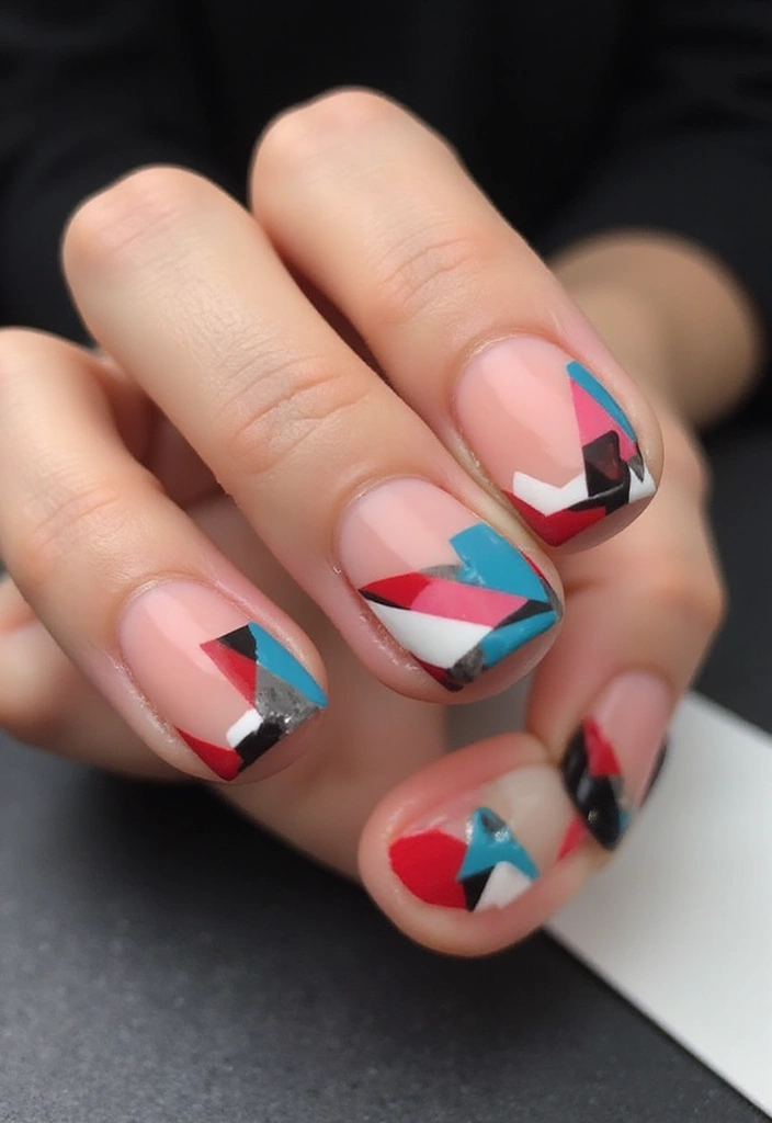 13 Unique French Tip Nails Designs You Didn’t Know Existed (Prepare to Be Inspired!) - 4. Geometric French Tips