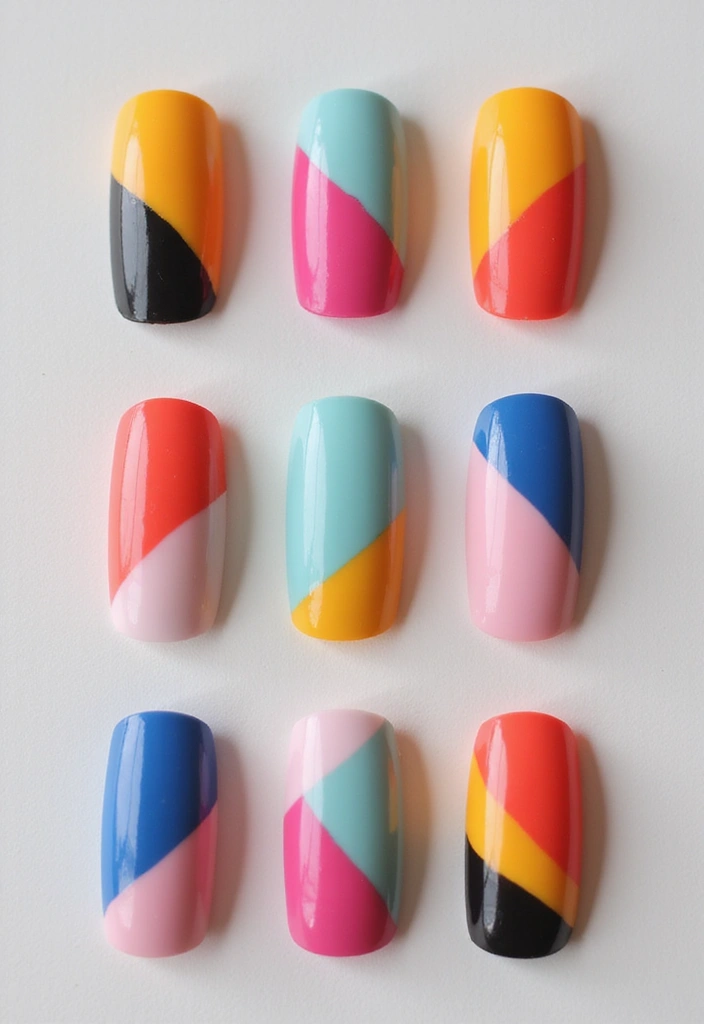 14 Bright and Fun Spring Nails Inspiration You’ll Want to Show Off! - 14. Fun Color Block