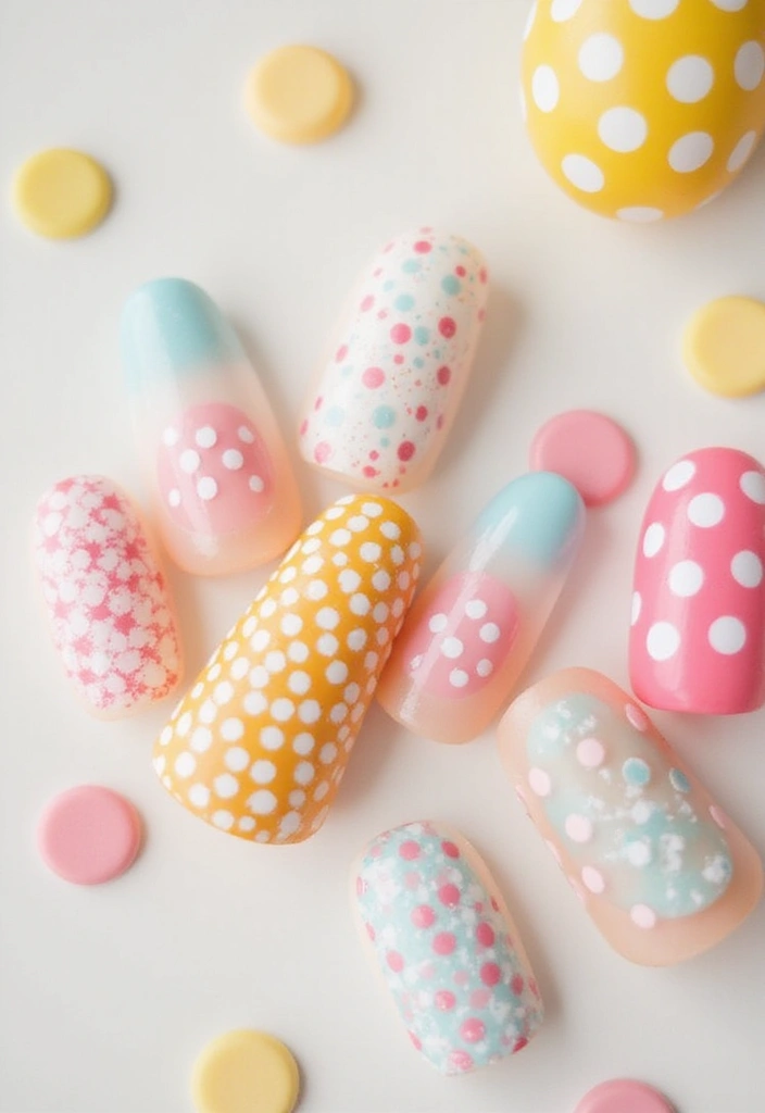 14 Bright and Fun Spring Nails Inspiration You’ll Want to Show Off! - 6. Fun Polka Dots