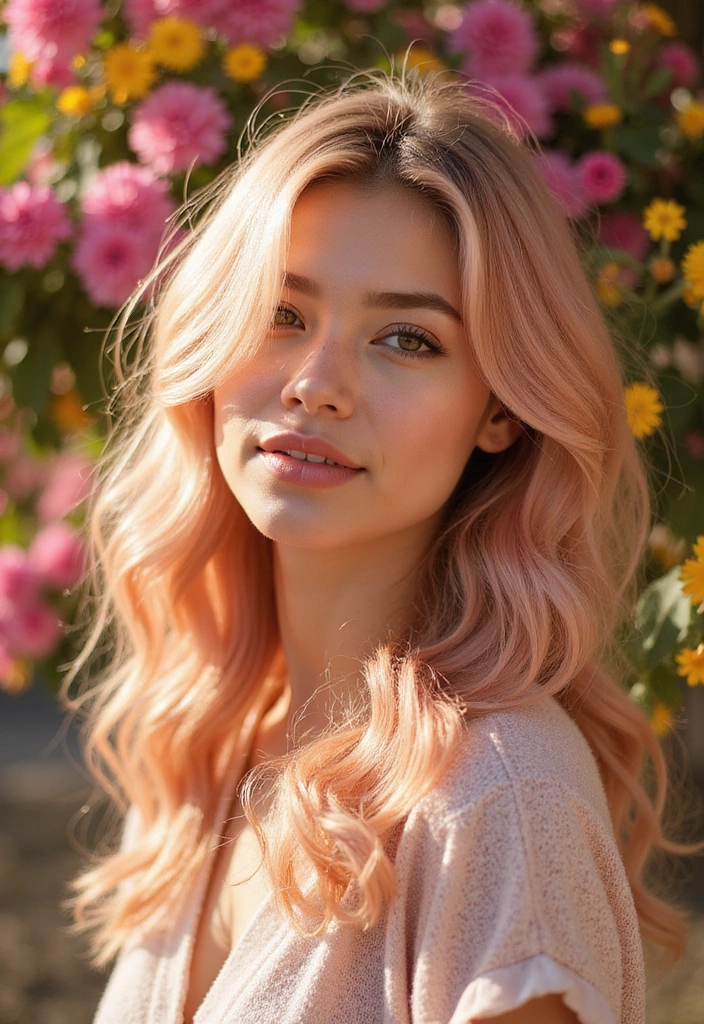 14 Wavy Hair Color Trends for Spring That Will Make You Want to Book a Salon Appointment (#8 Is Gorgeous!) - 1. Soft Strawberry Blonde