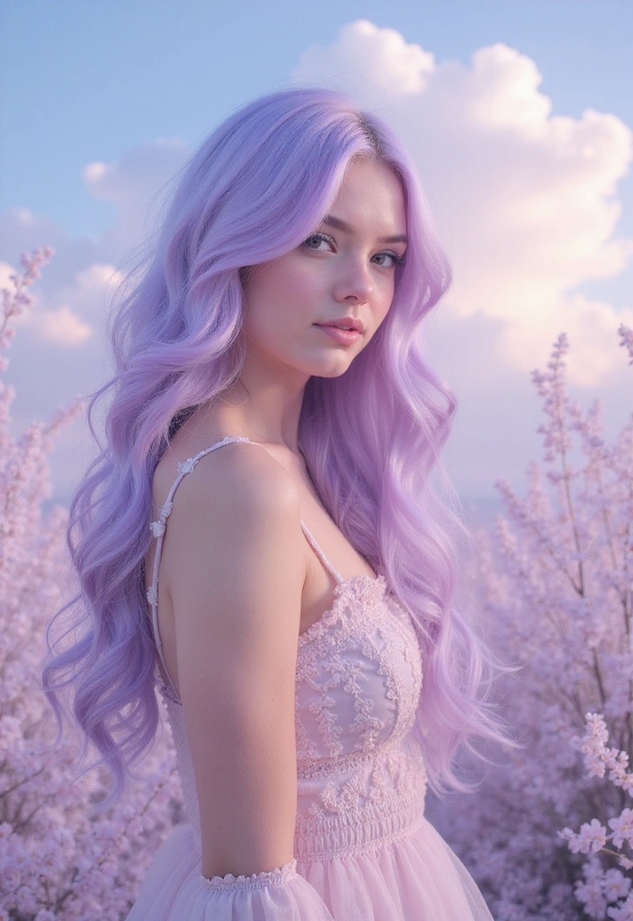14 Wavy Hair Color Trends for Spring That Will Make You Want to Book a Salon Appointment (#8 Is Gorgeous!) - 3. Pastel Lavender Dreams
