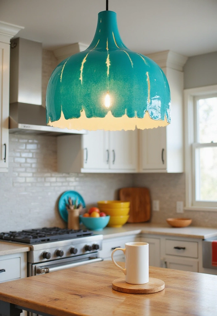 15 Colorful Kitchen Decor Ideas to Brighten Your Spring (You Won't Believe #8!) - 11. Unique Light Fixtures